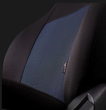 3 899 р. Чехлы для сидений Lord Autofashion Дублин (жаккард, 3 места) ГАЗ ГАЗон Next (2014-2025) (черный/ ёж синий)  с доставкой в г. Керчь. Увеличить фотографию 2