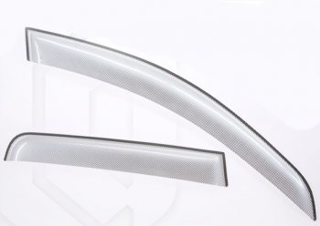 Дефлектора окон CA-Plastiс ГАЗ Волга Сайбер (2008-2010) (Шелкография серебро)