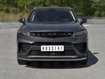 12 849 р. Защита переднего бампера (Ø42 мм, нержавейка) SLITKOFF Geely Tugella FY11,HPBA4 дорестайлинг (2019-2023)  с доставкой в г. Керчь. Увеличить фотографию 4