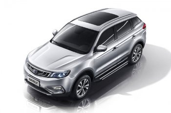 Пороги алюминиевые Luxe Black 1700 черные на Geely Atlas  NL3 - Atlas Pro  NL3 (Luxe Black)