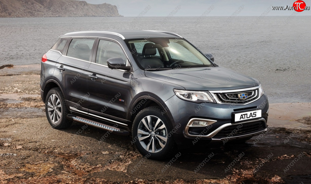 36 999 р. Защита порогов Arbori Geely Atlas Pro NL3 (2019-2025)  с доставкой в г. Керчь