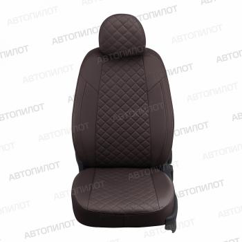 Чехлы сидений (экокожа) Автопилот Ромб Geely Atlas  NL3 (2016-2022) (шоколад)