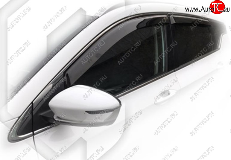 2 179 р. Дефлектора окон CA-Plastic Geely Coolray SX11 дорестайлинг (2018-2023) (Classic полупрозрачный, Без хром молдинга)  с доставкой в г. Керчь