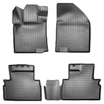 Коврики салонные Noplast (3D) Geely Coolray  SX11 (2018-2023) дорестайлинг (Черные)
