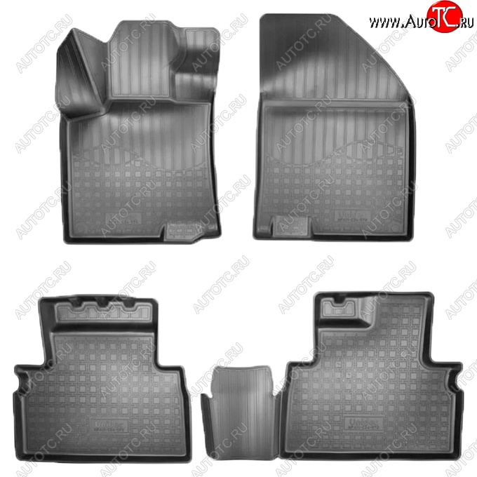 2 179 р. Коврики салонные Noplast (3D)  Geely Coolray  SX11 (2018-2023) дорестайлинг (Черные)  с доставкой в г. Керчь