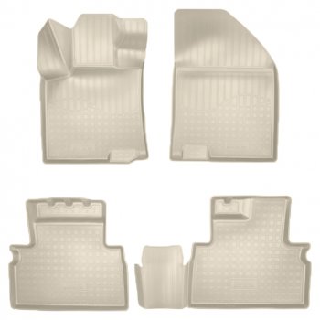 Коврики салонные Noplast (3D) Geely Coolray  SX11 (2018-2023) дорестайлинг (Бежевые)