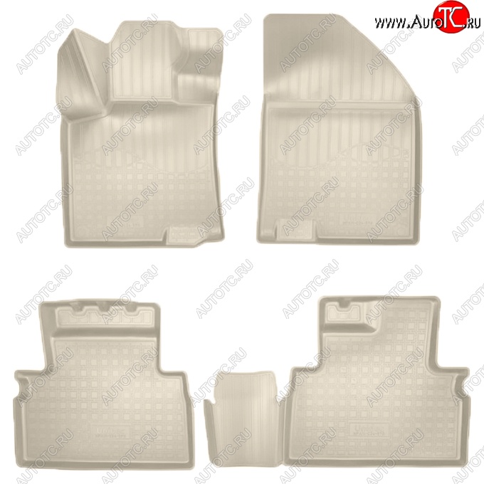 2 689 р. Коврики салонные Noplast (3D)  Geely Coolray  SX11 (2018-2023) дорестайлинг (Бежевые)  с доставкой в г. Керчь