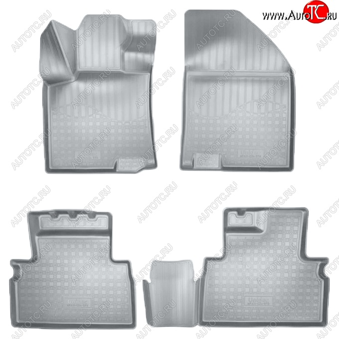 2 689 р. Коврики салонные Noplast (3D)  Geely Coolray  SX11 (2018-2023) дорестайлинг (Серые)  с доставкой в г. Керчь