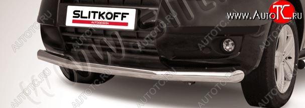 13 649 р. Защита переднего бампера Slitkoff (d76 мм)  Geely Emgrand X7 (2011-2015) дорестайлинг (Нержавейка, Полированная)  с доставкой в г. Керчь