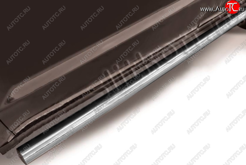 12 399 р. Защита порогов Slitkoff ((Ø 76 мм, труба)  Geely Emgrand X7 (2011-2015) дорестайлинг (Цвет: серебристый)  с доставкой в г. Керчь