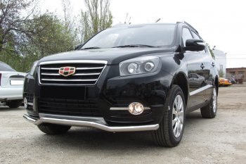 Защита переднего бампера Slitkoff (волна, d57) Geely Emgrand X7 (2015-2018) 1-ый рестайлинг