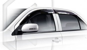 Дефлектора окон CA-Plastiс Geely GC6 (2014-2017) (Classic полупрозрачный, Без хром.молдинга)