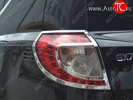 3 349 р. Накладки на фонари СТ Geely GX7 (2011-2015) (Неокрашенные)  с доставкой в г. Керчь