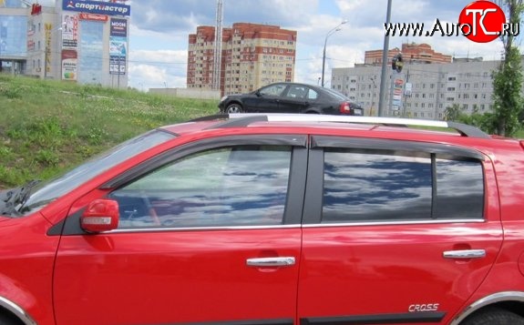 999 р. Комплект дефлекторов окон (ветровиков) 4 шт. Russtal Geely MK Cross (2011-2016)  с доставкой в г. Керчь