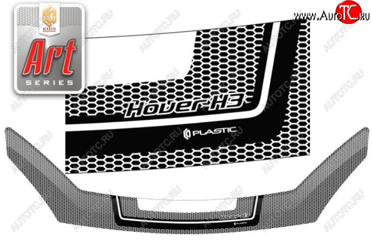 2 399 р. Дефлектор капота CA-Plastiс  Great Wall Hover H3 (2014-2016)  рестайлинг (Серия Art графит)  с доставкой в г. Керчь