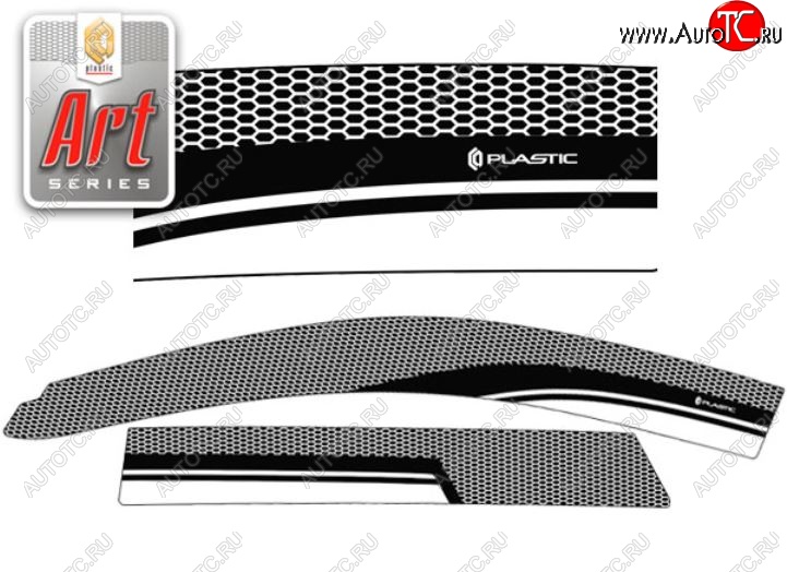 2 299 р. Дефлектора окон CA-Plastic  Great Wall Hover H3 (2014-2016)  рестайлинг (Серия Art серебро, Без хром.молдинга, Крепление только на скотч)  с доставкой в г. Керчь