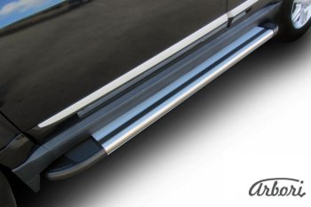 11 789 р. Порожки для ног Arbori Luxe Silver Great Wall Hover H3  рестайлинг (2014-2016)  с доставкой в г. Керчь. Увеличить фотографию 2