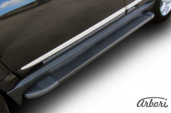 11 609 р. Порожки для ног Arbori Optima Black Great Wall Hover H3  рестайлинг (2014-2016)  с доставкой в г. Керчь. Увеличить фотографию 2