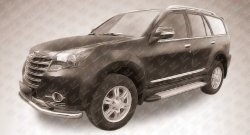 13 349 р. Алюминиевые пороги Slitkoff Optima Silver  Great Wall Hover H3 (2014-2016)  рестайлинг  с доставкой в г. Керчь. Увеличить фотографию 2
