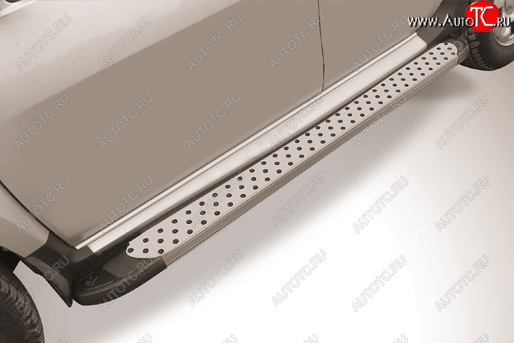 17 399 р. Пороги алюминиевые Slitkoff  Great Wall Hover H3 (2014-2016)  рестайлинг (Standart Silver)  с доставкой в г. Керчь