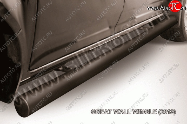 11 999 р. Защита порогов из трубы d76 Slitkoff  Great Wall Wingle 5 (2011-2017) (Цвет: серебристый)  с доставкой в г. Керчь