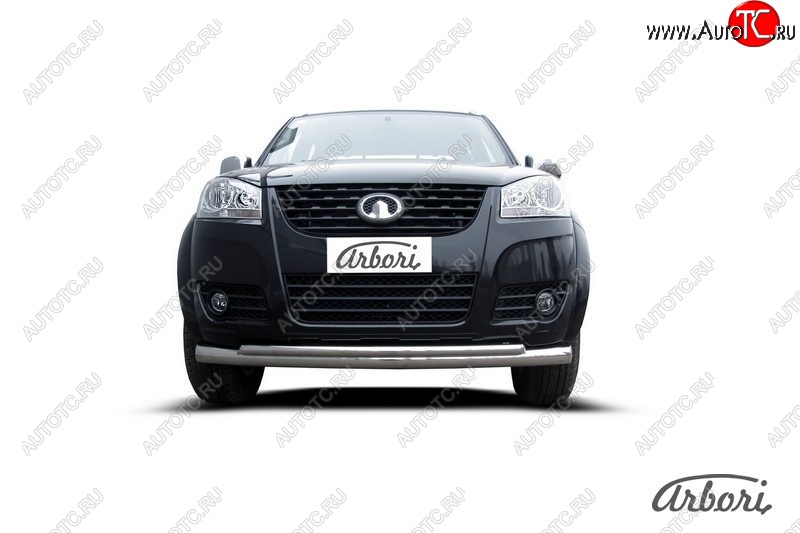 13 499 р. Защита переднего бампера Arbori (нержавейка, 1 труба d76 mm). Great Wall Wingle 5 (2011-2017)  с доставкой в г. Керчь
