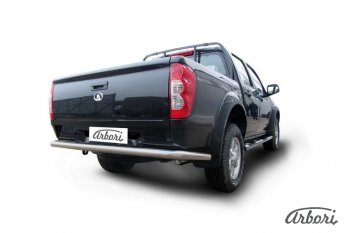 12 149 р. Защита заднего бампера Arbori (длинная, нержавейка, 1 труба d57 mm). Great Wall Wingle 5 (2011-2017)  с доставкой в г. Керчь. Увеличить фотографию 2