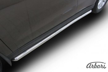 12 869 р. Защита штатных порогов Arbori (нержавейка, d57 mm). Haval H2 (2014-2021)  с доставкой в г. Керчь. Увеличить фотографию 2