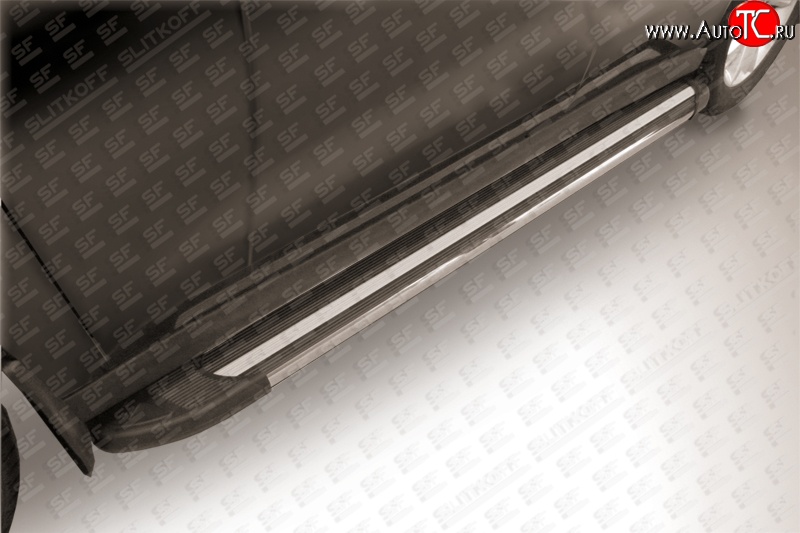 11 299 р. Алюминиевые пороги Slitkoff Luxe Black Haval H2 (2014-2021)  с доставкой в г. Керчь