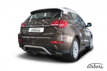 10 772 р. Защита заднего бампера Arbori (скоба, нержавейка, 1 труба d57 mm). Haval H2 (2014-2021)  с доставкой в г. Керчь. Увеличить фотографию 2