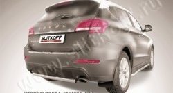 Защита заднего бампера из короткой трубы диаметром 57 мм Slitkoff Haval H2 (2014-2021) (Нержавеющая сталь)