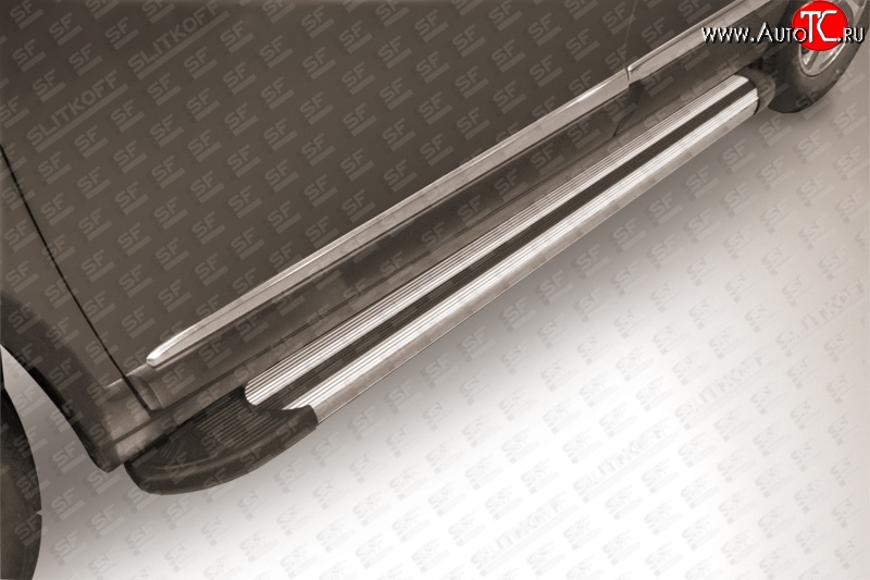10 699 р. Алюминиевые пороги Slitkoff Luxe Silver  Haval H6 (2013-2020)  с доставкой в г. Керчь