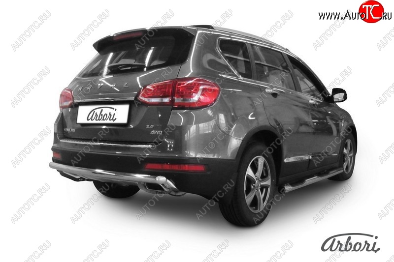 17 949 р. Защита заднего бампера Arbori (нержавейка, 1 труба d57 mm). Haval H6 дорестайлинг (2016-2019)  с доставкой в г. Керчь