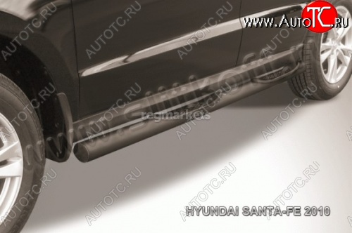 12 399 р. Защита порогов Slitkoff (труба d76 с проступями) Great Wall Hover  1-ый рестайлинг (2010-2014) (Цвет: серебристый)  с доставкой в г. Керчь