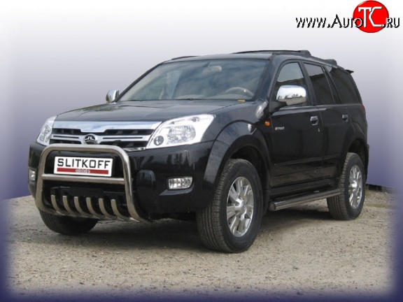 30 749 р. Усиленная защита переднего бампера с защитой картера Slitkoff Great Wall Hover  1-ый рестайлинг (2010-2014)  с доставкой в г. Керчь