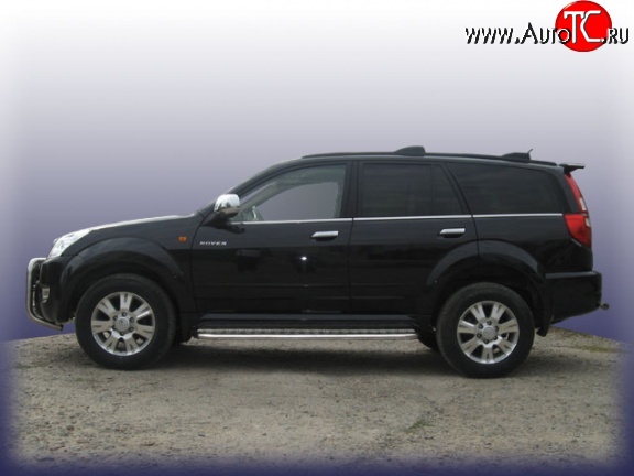 16 999 р. Широкая защита порогов Slitkoff Great Wall Hover  1-ый рестайлинг (2010-2014)  с доставкой в г. Керчь