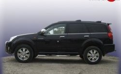 Защита порогов из трубы d76 мм с пластиковыми вставками для ног Slitkoff Great Wall Hover (2010-2014)  1-ый рестайлинг