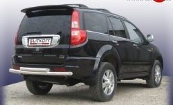 Двойная защита заднего бампера из труб диаметрами по 57 мм Slitkoff Great Wall Hover (2010-2014)  1-ый рестайлинг
