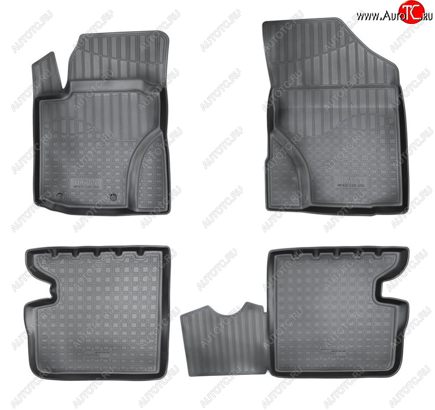 2 499 р. Комплект салонных ковриков Norplast Unidec Great Wall Hover M4 (2012-2016) (Цвет: черный)  с доставкой в г. Керчь