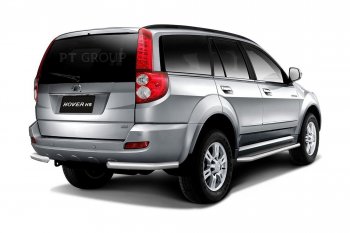 25 999 р. Порожки для ног из трубы Ø51 с алюминиевой площадкой Petroil Tuning. Great Wall Hover H5 (2010-2017) (Нержавейка полированная)  с доставкой в г. Керчь. Увеличить фотографию 2