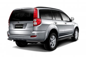 10 449 р. Порожки для ног из трубы Ø51 с алюминиевой площадкой Petroil Tuning  Great Wall Hover H5 (2010-2017), Haval H5 (2020-2023) (Сталь с полимерным покрытием, цвет Черный (шагрень))  с доставкой в г. Керчь. Увеличить фотографию 2