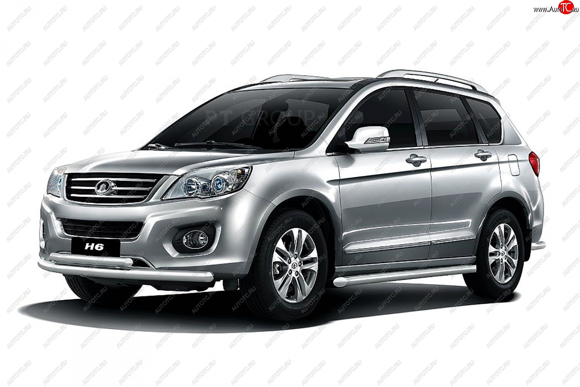 8 899 р. Защита переднего бампера двойная из труб d63/51 мм Petroil Tuning  Great Wall Hover H6 (2012-2016) (Нержавейка)  с доставкой в г. Керчь
