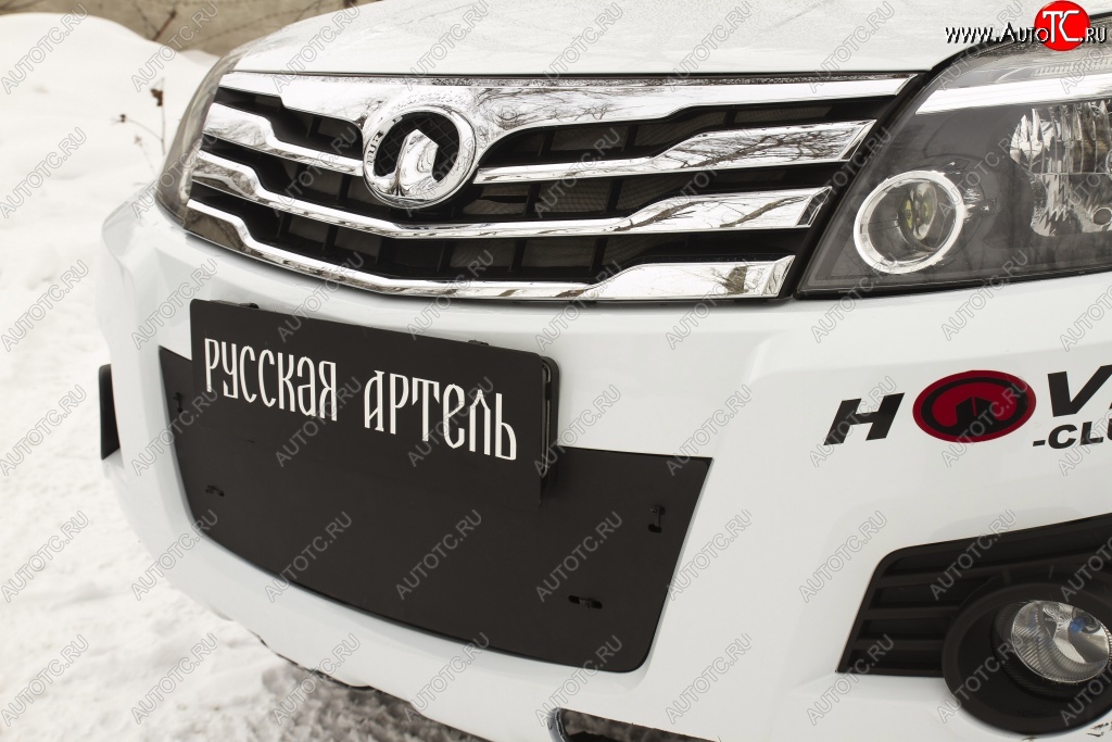 1 129 р. Зимняя заглушка решетки переднего бампера РА  Great Wall Hover H3 (2010-2014)  дорестайлинг  с доставкой в г. Керчь