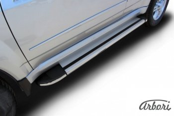 11 789 р. Порожки для ног Arbori Luxe Silver  Great Wall Hover H5 (2010-2017)  с доставкой в г. Керчь. Увеличить фотографию 2