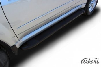 11 609 р. Порожки для ног Arbori Optima Black  Great Wall Hover H5 (2010-2017)  с доставкой в г. Керчь. Увеличить фотографию 2