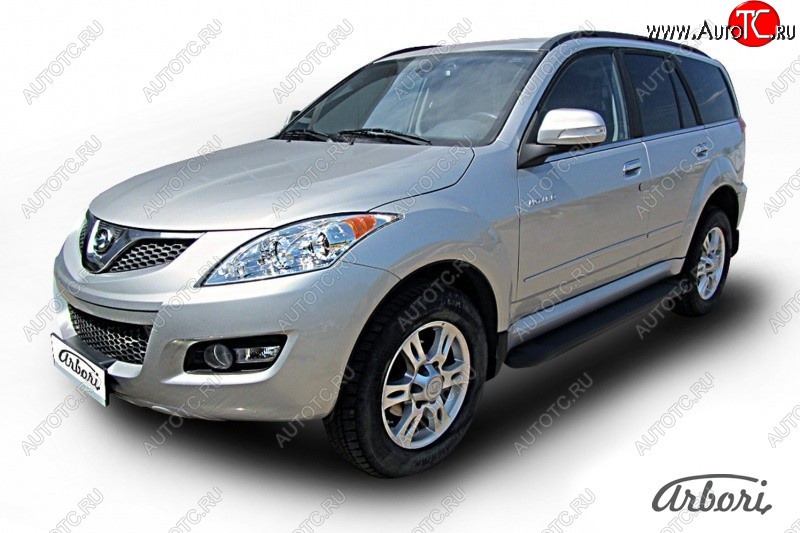 11 609 р. Порожки для ног Arbori Optima Black  Great Wall Hover H5 (2010-2017)  с доставкой в г. Керчь
