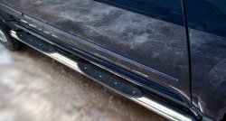 83 999 р. Защита порогов с пластиковыми вставками для ног из круглой трубы диаметром 76 мм Russtal Great Wall Hover H5 (2010-2017) (Защита порогов с со скосами на торцах (вариант 1))  с доставкой в г. Керчь. Увеличить фотографию 4