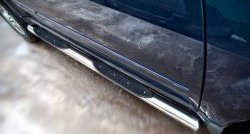 83 999 р. Защита порогов с пластиковыми вставками для ног из круглой трубы диаметром 76 мм Russtal Great Wall Hover H5 (2010-2017) (Защита порогов с со скосами на торцах (вариант 1))  с доставкой в г. Керчь. Увеличить фотографию 7
