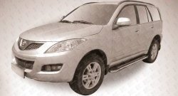 11 299 р. Алюминиевые пороги Slitkoff Luxe Black Great Wall Hover H5 (2010-2017)  с доставкой в г. Керчь. Увеличить фотографию 2