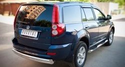 14 399 р. Защита заднего бампера (2 трубы Ø63 мм, нержавейка) SLITKOFF  Great Wall Hover H5 (2010-2017)  с доставкой в г. Керчь. Увеличить фотографию 2